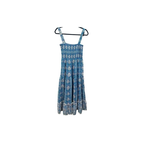 Zara Printed Embroidered Dress Ruffles Size XS - Picture 3 of 8